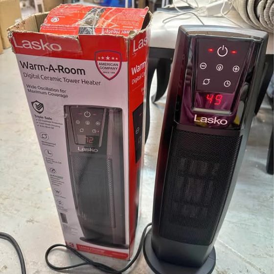 Lasko 1500W Digital Ceramic Tower Heater with Remote