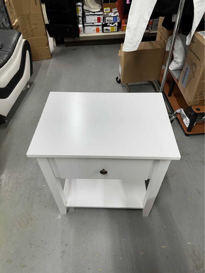 Costway White Nightstand & Accent Table