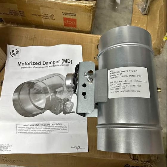 Soler & Palau MD5 5-Inch 24V Motorized Damper