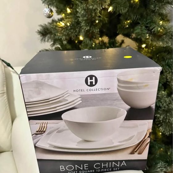Hotel Collection 12-Piece Bone China Dinnerware Set