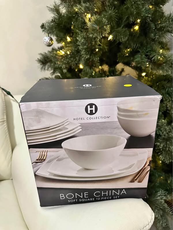Hotel Collection 12-Piece Bone China Dinnerware Set