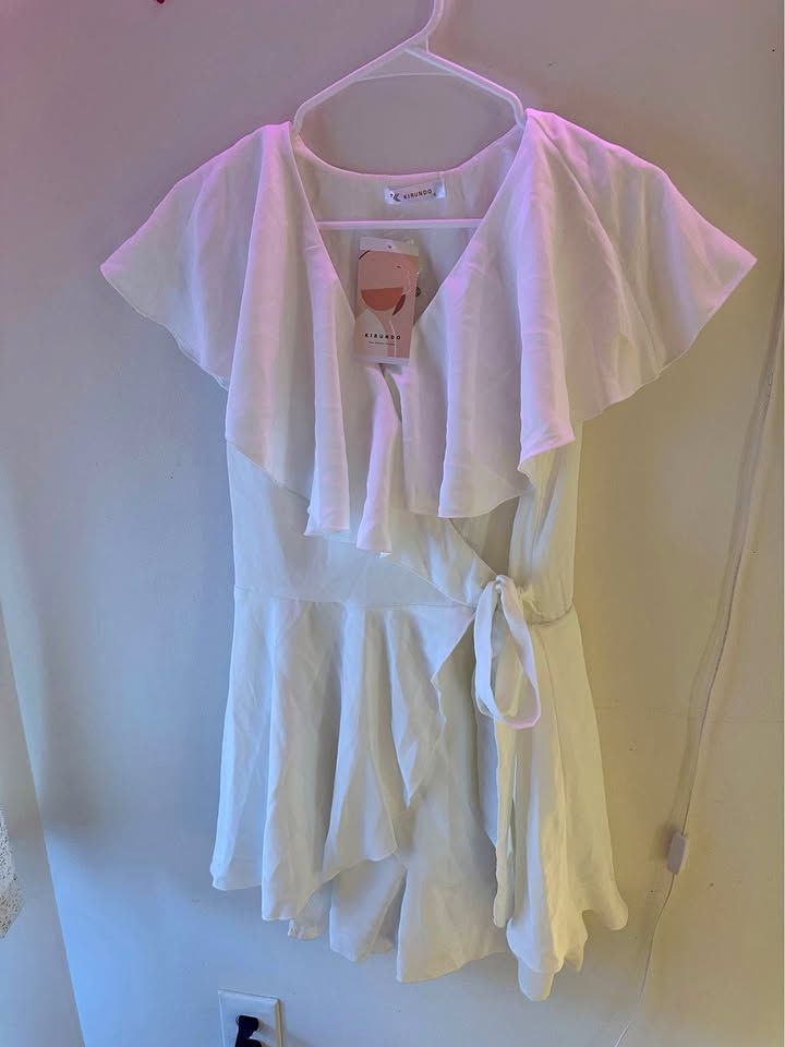 KIRUNDO Women's White Romper — Size S