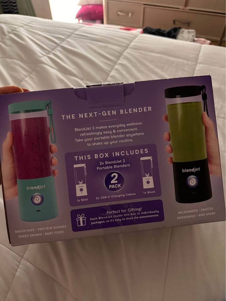 BlendJet Portable Blenders — Black & Green, 2-Count
