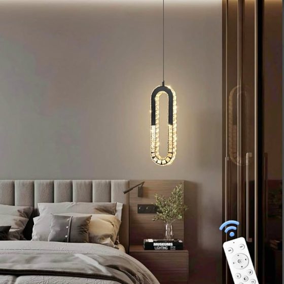 Modern Black 1-Light Pendant Chandelier