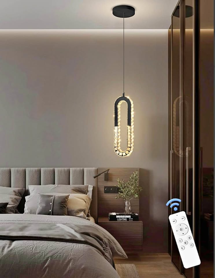 Modern Black 1-Light Pendant Chandelier