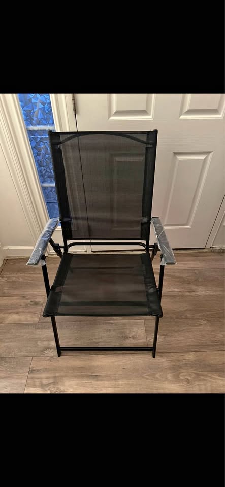 Black Mesh Folding Chair