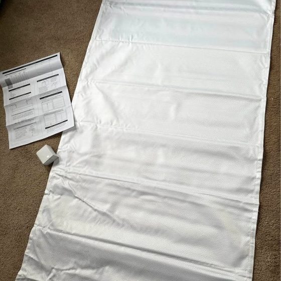 Galen White Basketweave Privacy Curtain Panel — 31 x 64 in