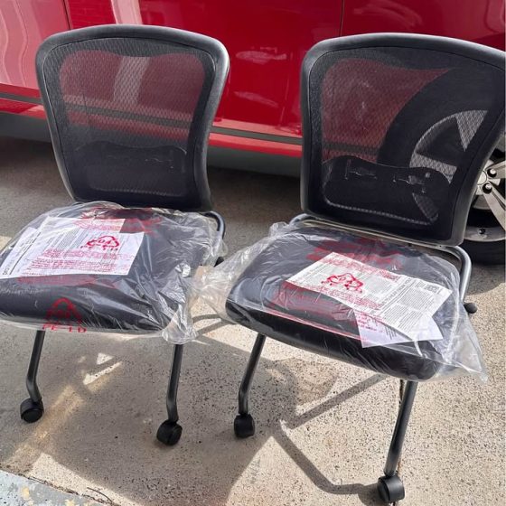 Office Star ProGrid Folding Chairs with Casters — 2-Pack