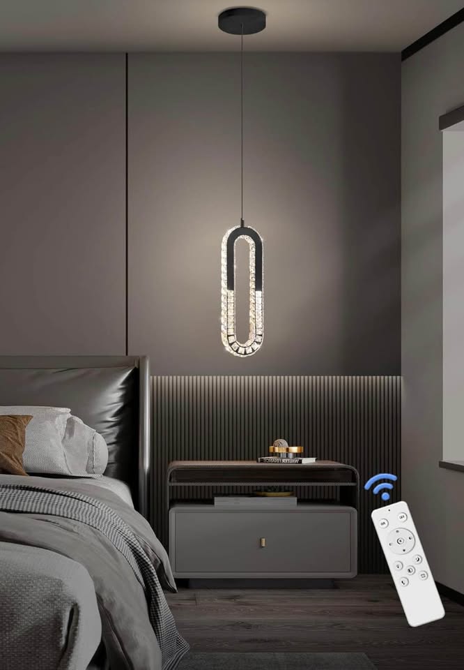 Modern Black 1-Light Pendant Chandelier