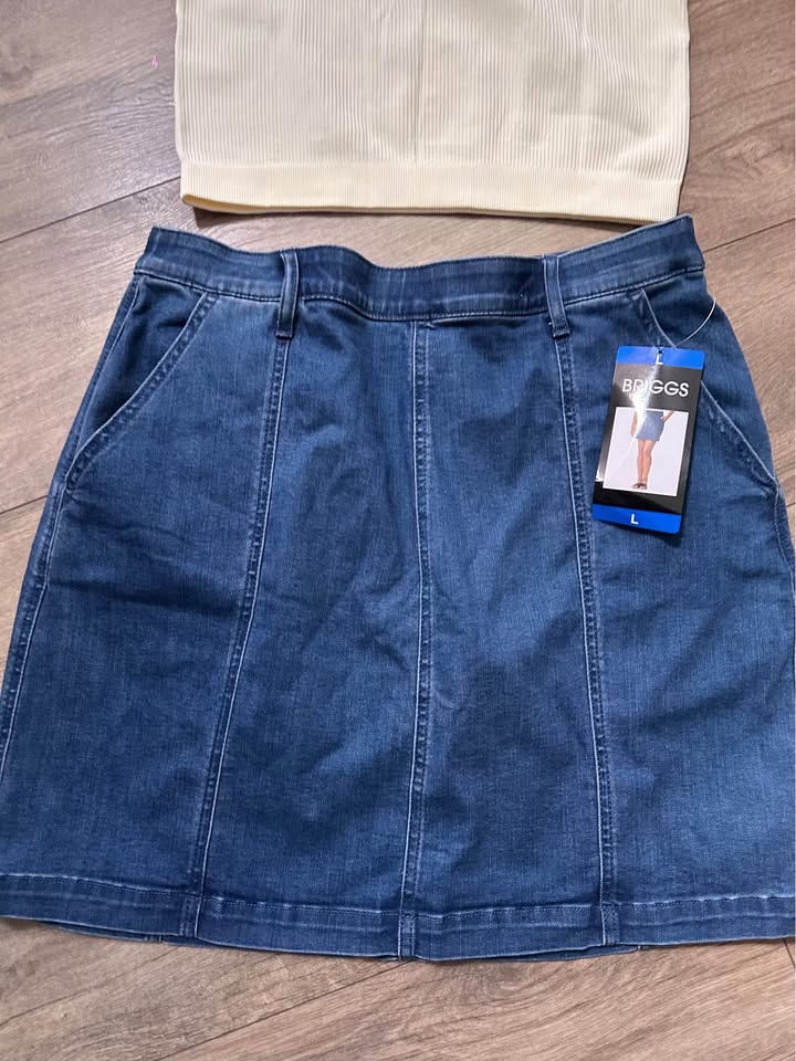 Women's Blue Skirt & Top Set — Size L