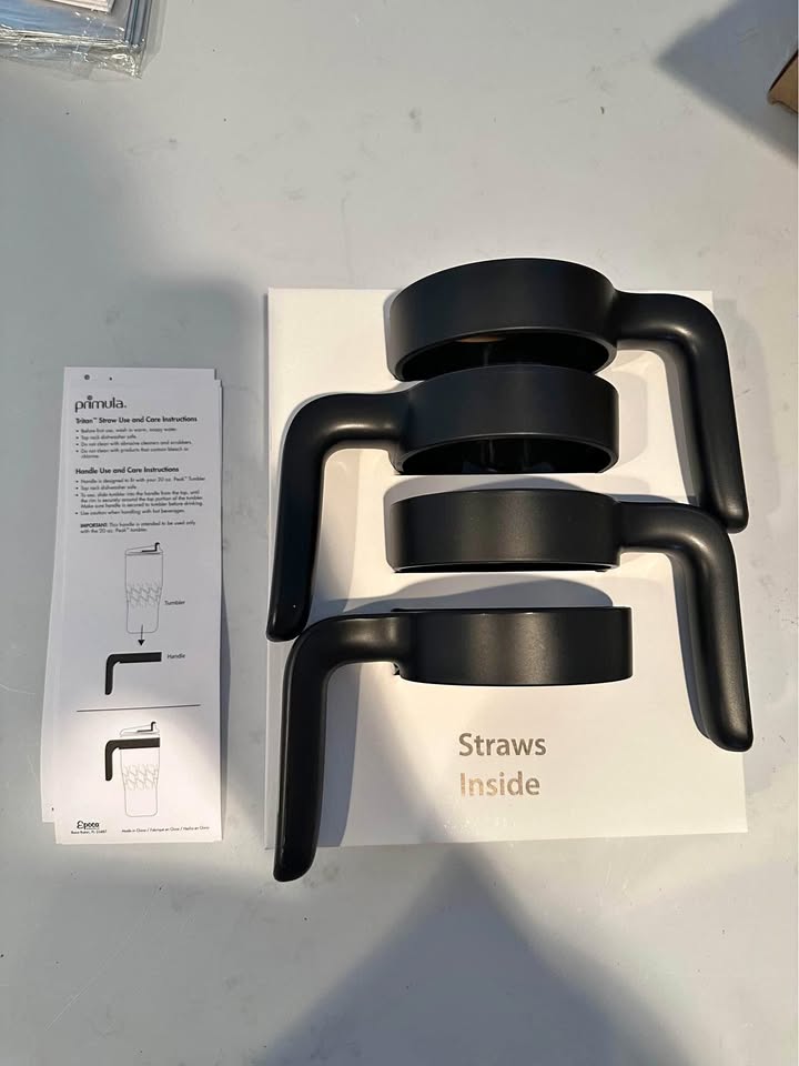 Black Tumbler Handles — Set of 4