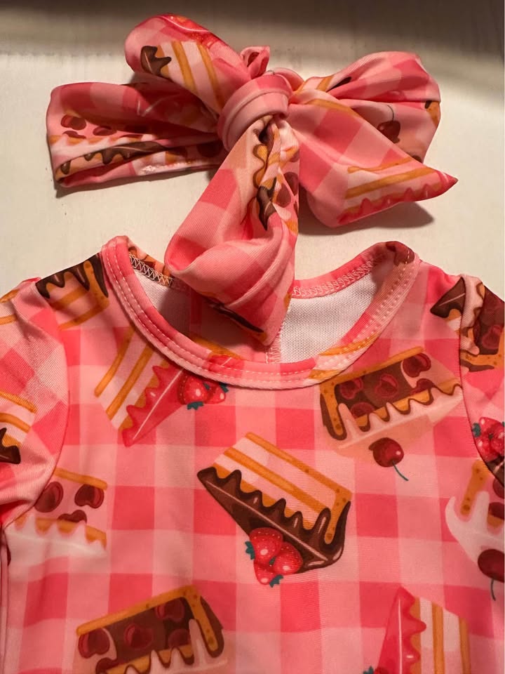 Baby Girls' Pink Long-Sleeve Swimsuit — 3–6 Months