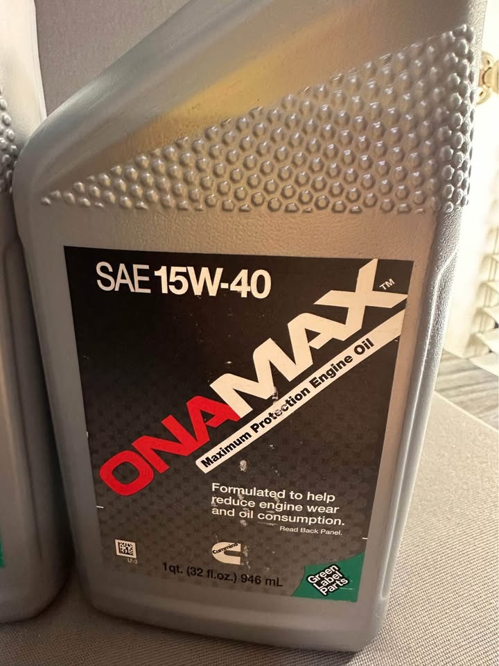 Onan OnaMax 15W-40 RV Generator Engine Oil — 2-Pack