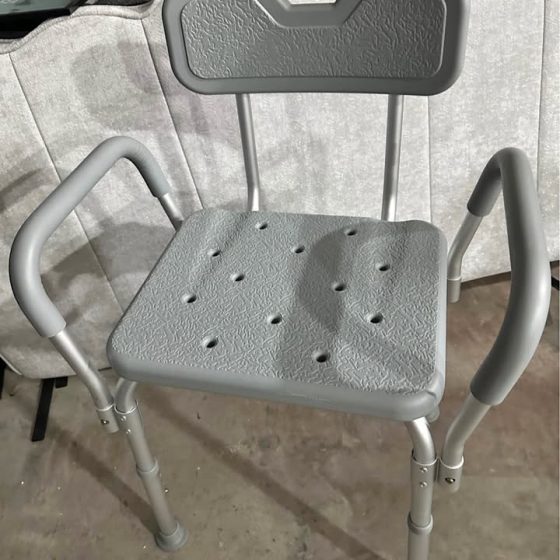 Shower Chair with Backrest & Padded Arms — 350 lb