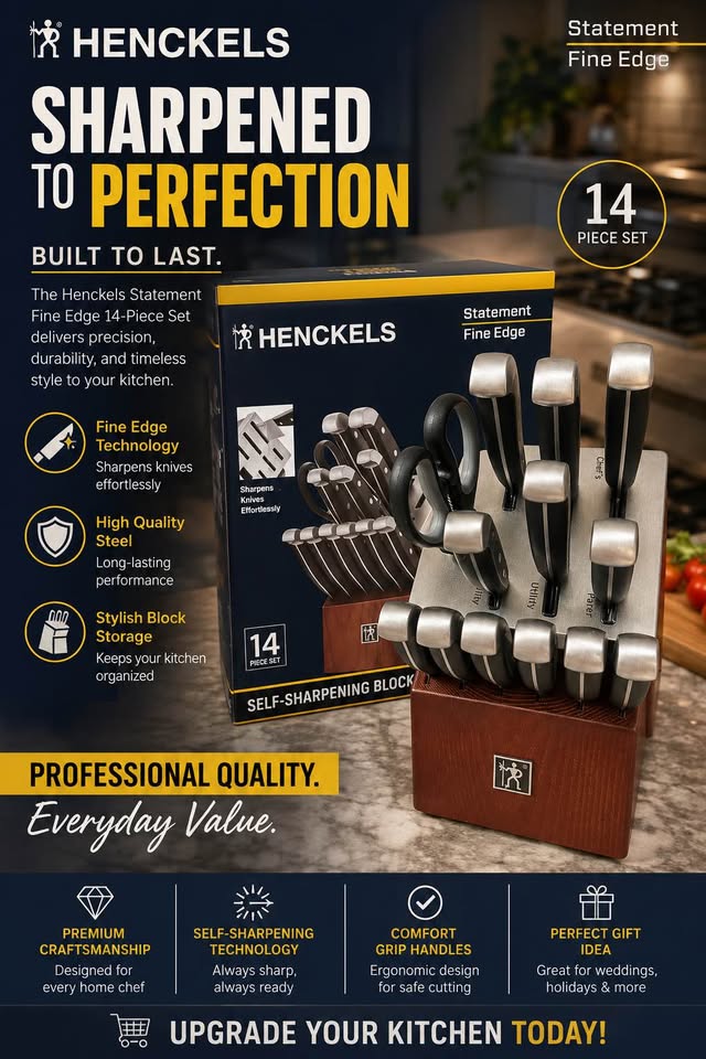 HENCKELS 14-Piece Self-Sharpening Knife Block Set