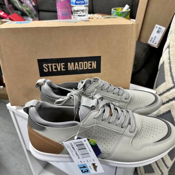 STEVE MADDEN P-SONNY Men's Athletic Sneakers Shoes Grey Size 13
