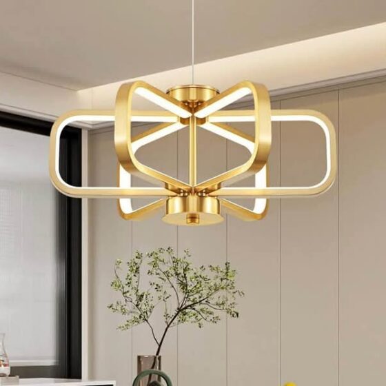 Modern Chandelier for Dining Room Gold LED