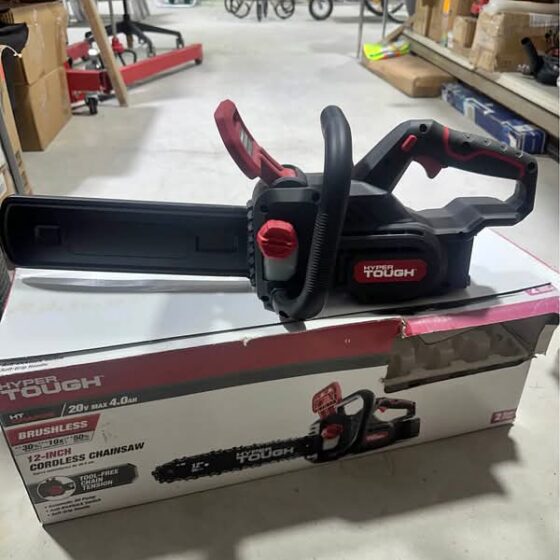 New Hyper Tough 20V Max 12" Cordless Brushless Chainsaw (With Battery & Charger)