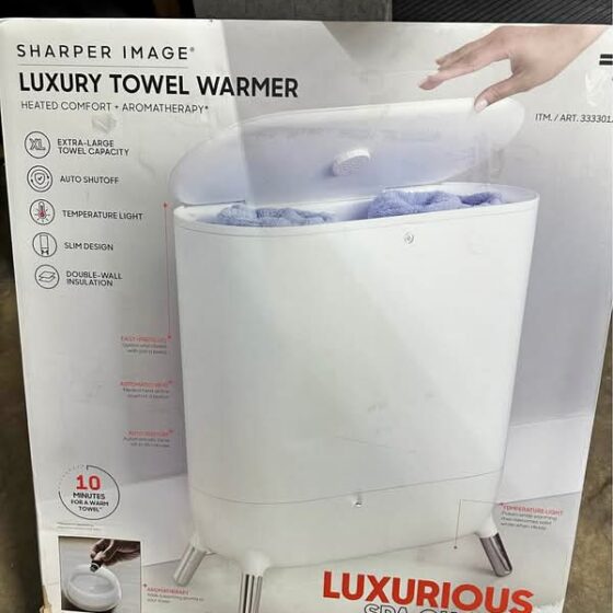 Sharper Image - SpaStudio Towel Warmer, Heated Comfort