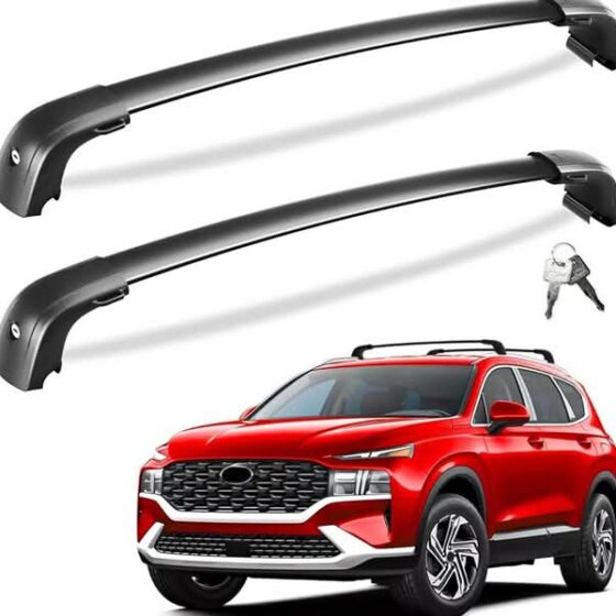 Roof Rack Cross Bars Compatible with 2019-2023 Hyundai Santa Fe & Santa Fe Hybrid, 220lbs