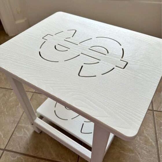 Outdoor Side Table, Weatherproof Small Outdoor Table for Adirondack, Patio, Porch, Balcony, Poolside