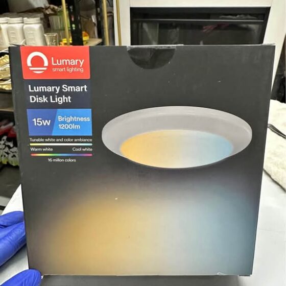 Lumary 15W Smart LED Flush Mount Disk Lights 5/6 Inch, RGBWW WiFi Recessed Surface Mount Ceiling