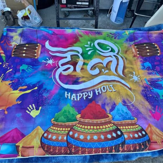 Happy Holi Backdrop Festival Party Decorations 7x5ft