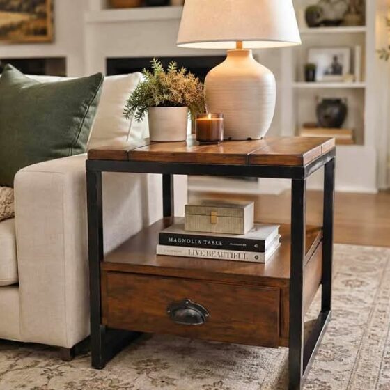 Hammary Living Room Rectangular Drawer End Table
