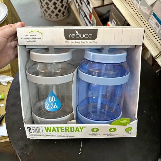 Reduce Waterday 80oz All Day Hydration Mug W/ Tracks & Straw 2 Pack