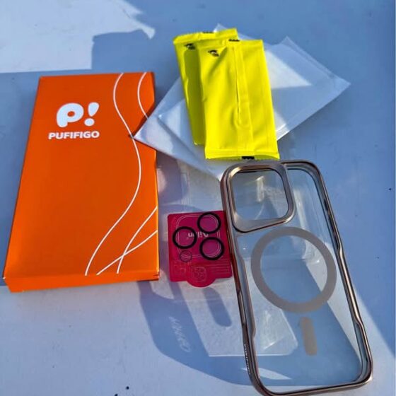Ergonomic Magnetic for iPhone 16 Pro Case,with 2Pcs Tempered Screen Protector + 1Pcs Lens Protector