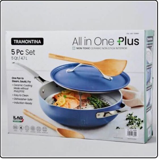 NEW Tramontina 5-Quart All-In-One Ceramic Non-Stick Pan