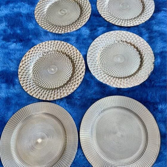 Richland 13" Gold Art Deco Charger Plate Set of 6