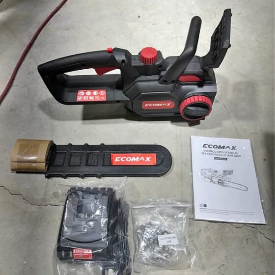 NEW ECOMAX 18V Cordless 12" Chainsaw – Bare Tool & Charger (No Battery)