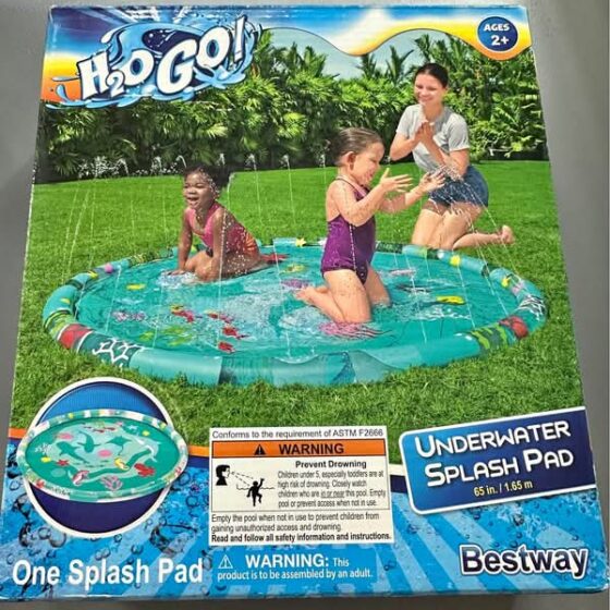 Bestway H2OGo! Underwater Splash Pad: 65in/1.65m Water Play Sprinkler, Ages 2