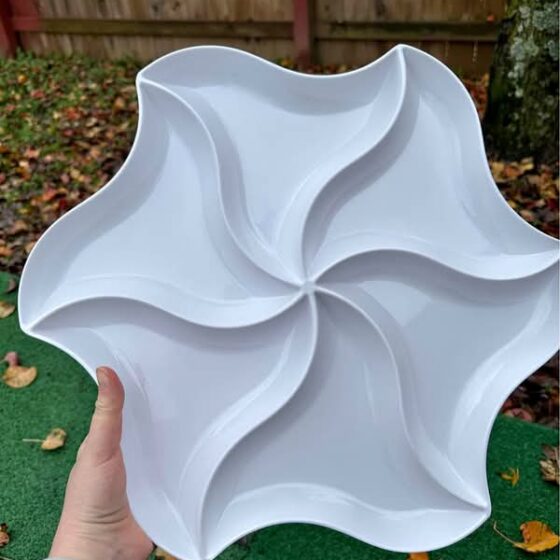 White appetiser plate