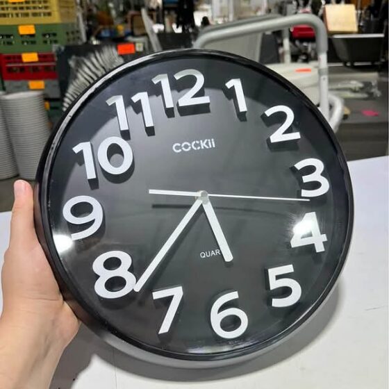 Wall Clock 13 Inch with Large 3D Numbers