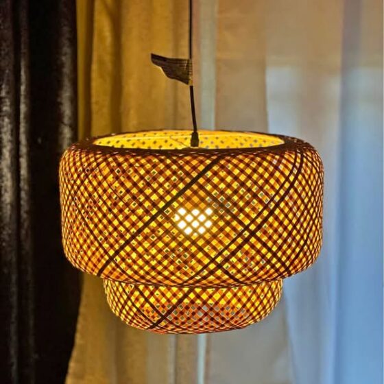 Bamboo pendant light