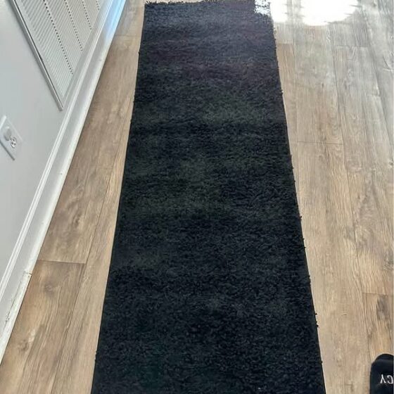 Laguna Neven Black Shag Runner Rug — 2 ft 3 in × 8 ft