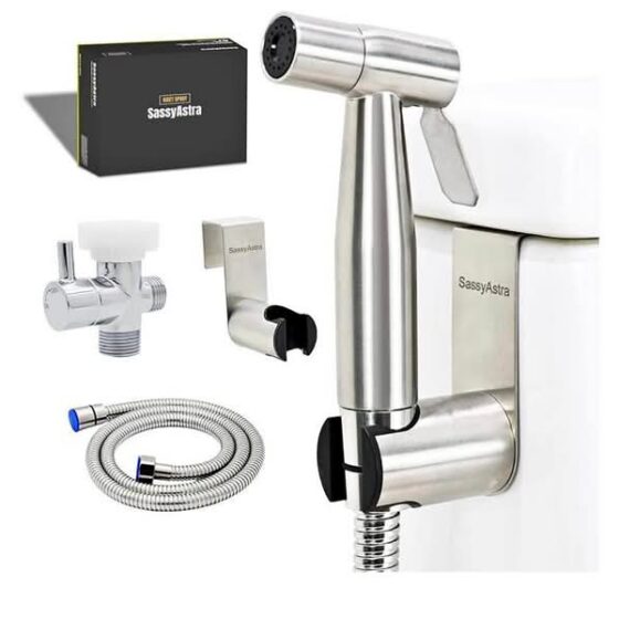 Handheld Toilet Bidet Sprayer — Adjustable Water Pressure, with Hose