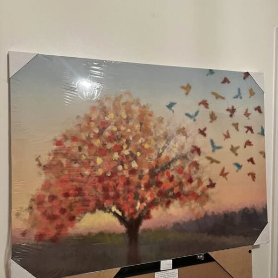 Tree and Birds Canvas Wall Art