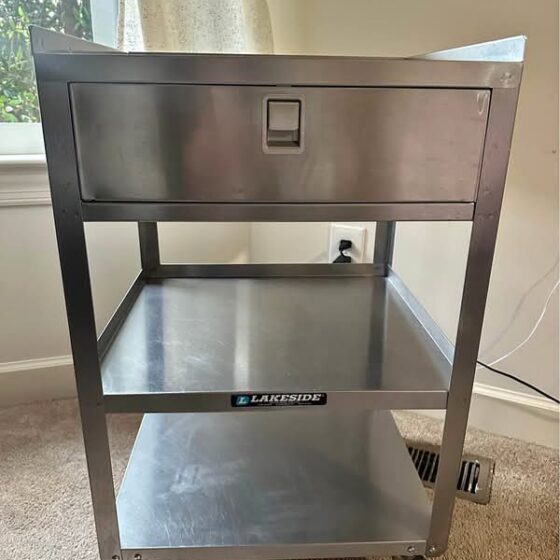 Lakeside Equipment Stands - Equipment Shelf, 2 Shelf, 1 Drawer