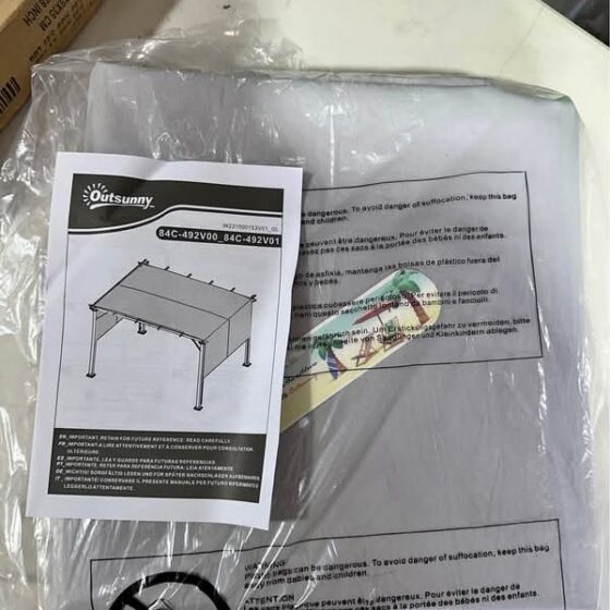 NEW Outsunny Pergola Replacement Canopy Cover (10' x 11.8') - Model 84C-492V01