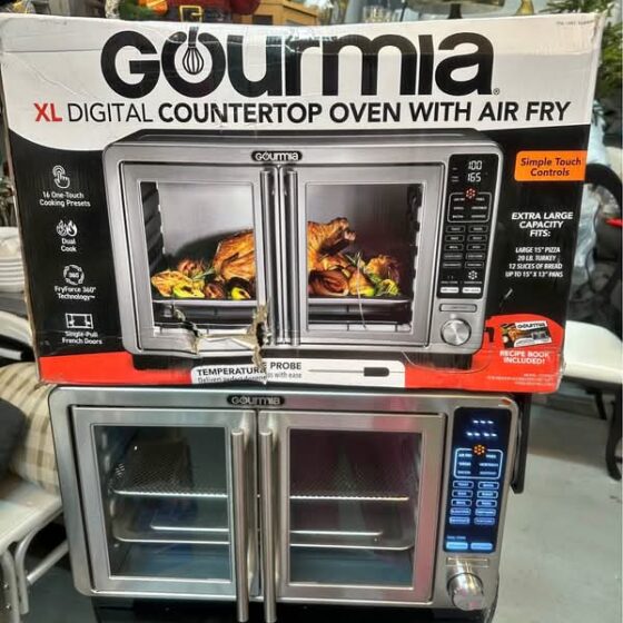 Gourmia XL Digital Air Fryer Toaster Oven with Single-Pull French Doors