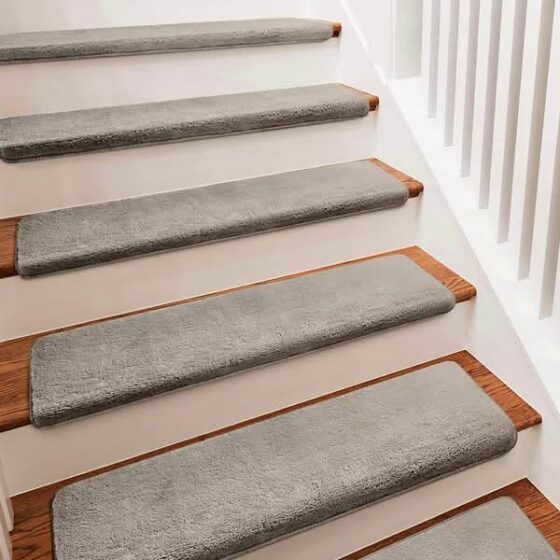 PURE ERA Carpet Stair Treads Ultra Plush 9.5" X 30"Soft Bullnose Indoor Stair Protectors