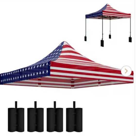 Outsunny 10x10 Canopy Replacement Cover Top with 4 Weight Bags - NEW