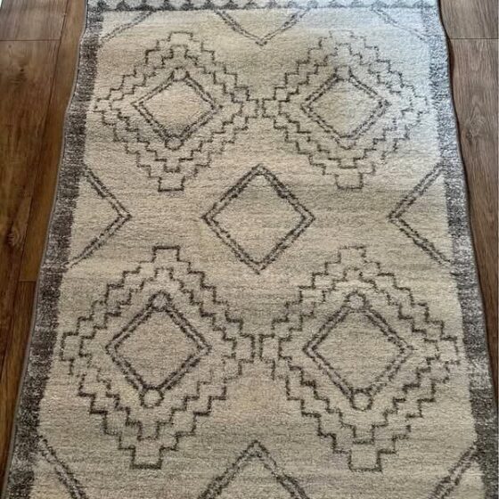 JONATHAN Y Izil Moroccan Beni Souk Cream/Gray Indoor Area Rug, 3x5, Bohemian, Scandinavian