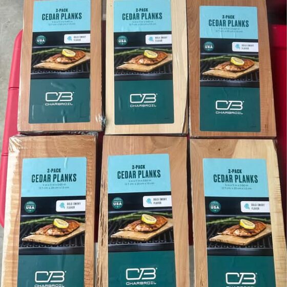 Char-Broil Cedar Grilling Planks 2-Pack (Lot of 6 Packs - 12 Planks Total) New