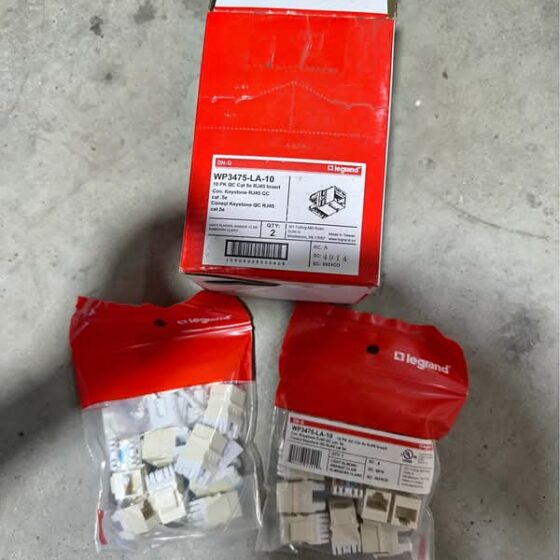 New Legrand On-Q Cat 5e RJ45 Keystone Inserts (WP3475-LA-10) - 20 Pack Total