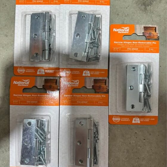 NEW Lot of 5 Packs National Hardware 2.5" Narrow Hinges