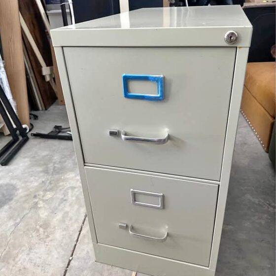 2-Drawer Metal Vertical File Cabinet (With Lock)